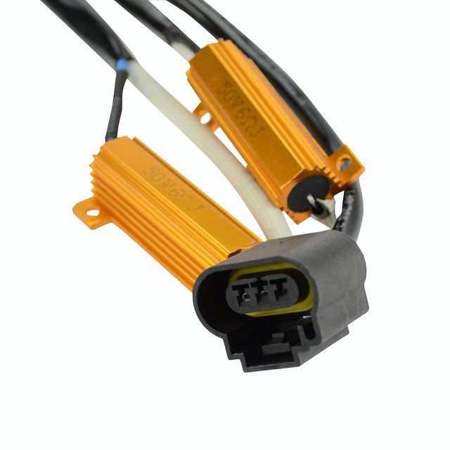 HID LED Resistor Kit H13 (9008) Relay Harness Adapter Anti Flicker